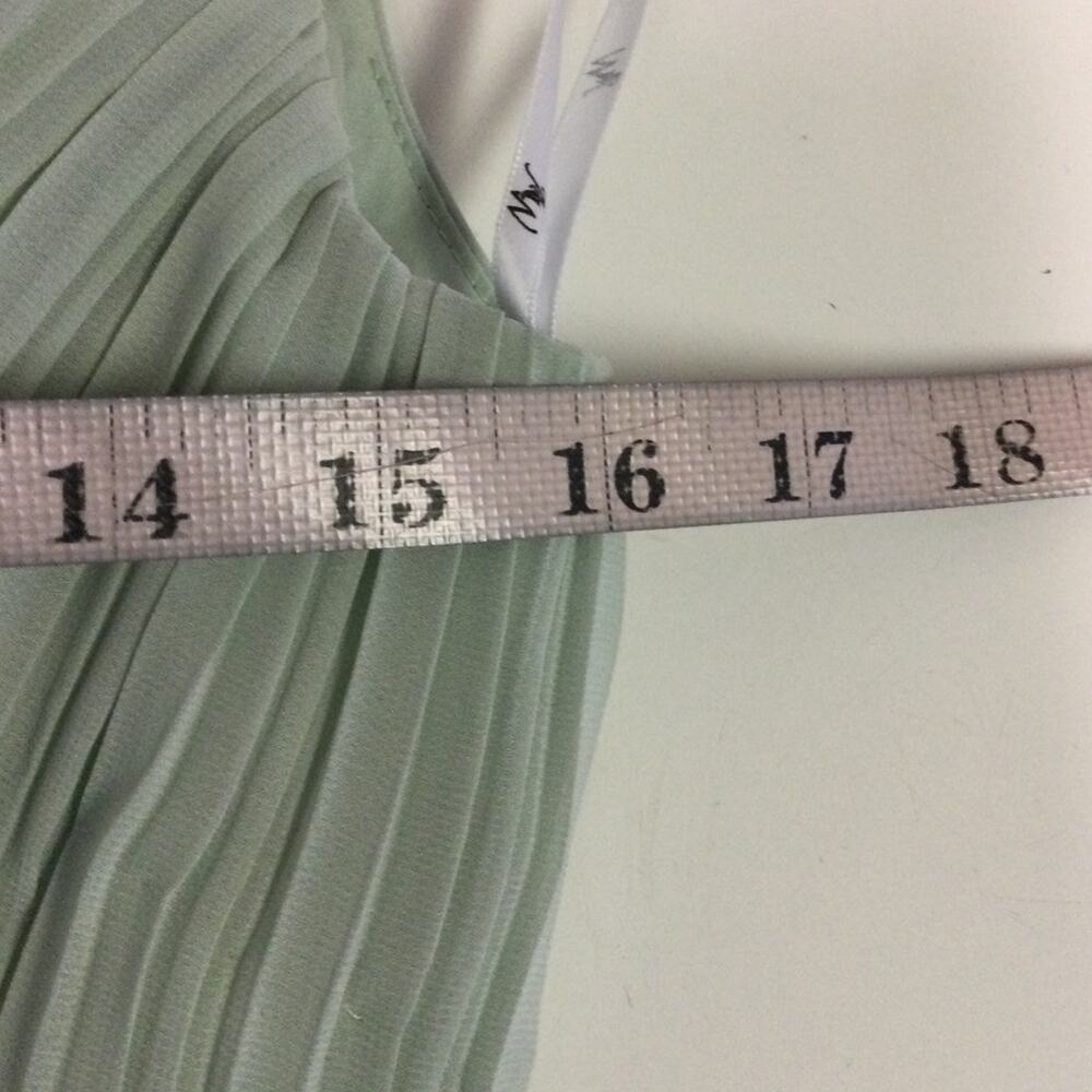 AW BRIDAL 2 XS sage green chiffon Asma tier pleated backless maxi dress NEW B88 - Picture 4 of 7